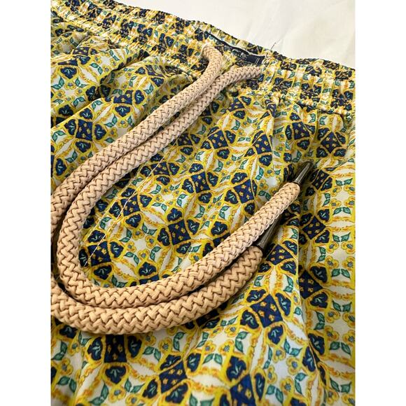 Fefé COSTUME STAMPA VIETRI GIALLO/BLU Sz M in mint condition lightweight shorts - Picture 6 of 9